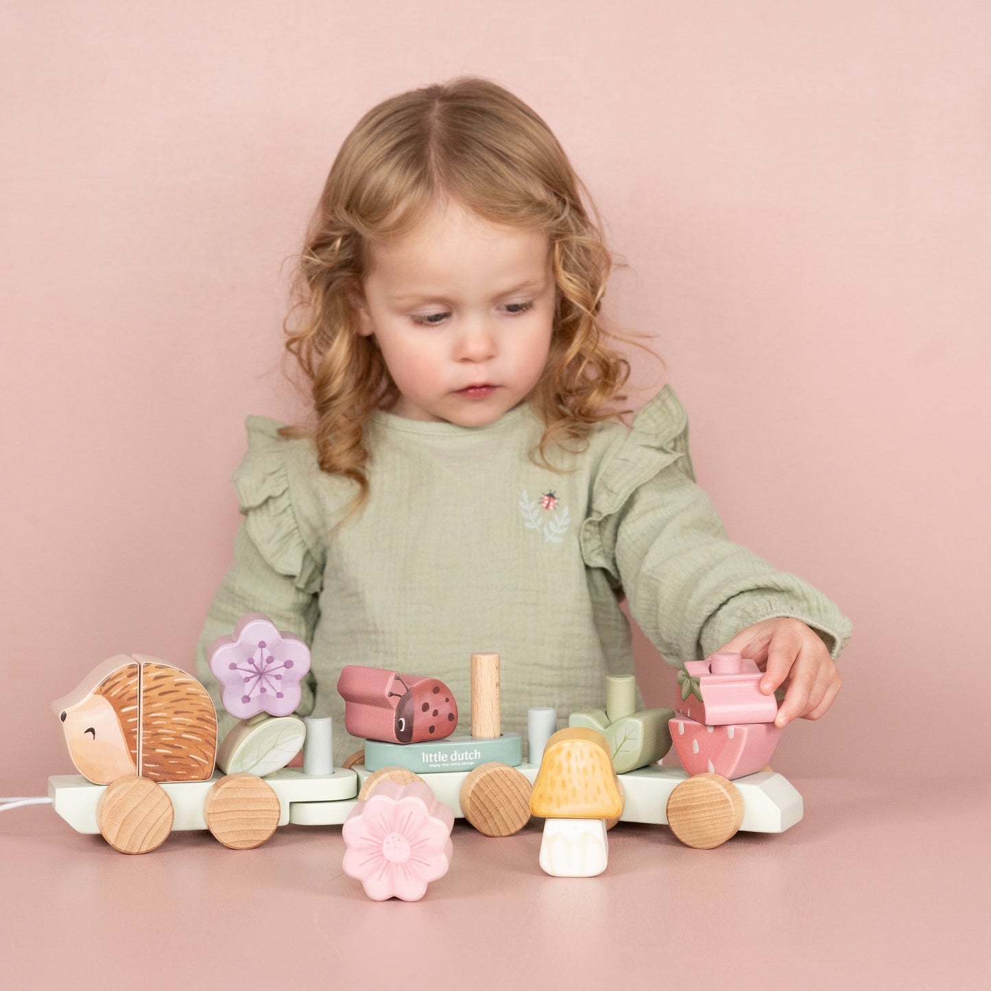 Little Dutch Fairy Garden Stacking Train Hedgehog