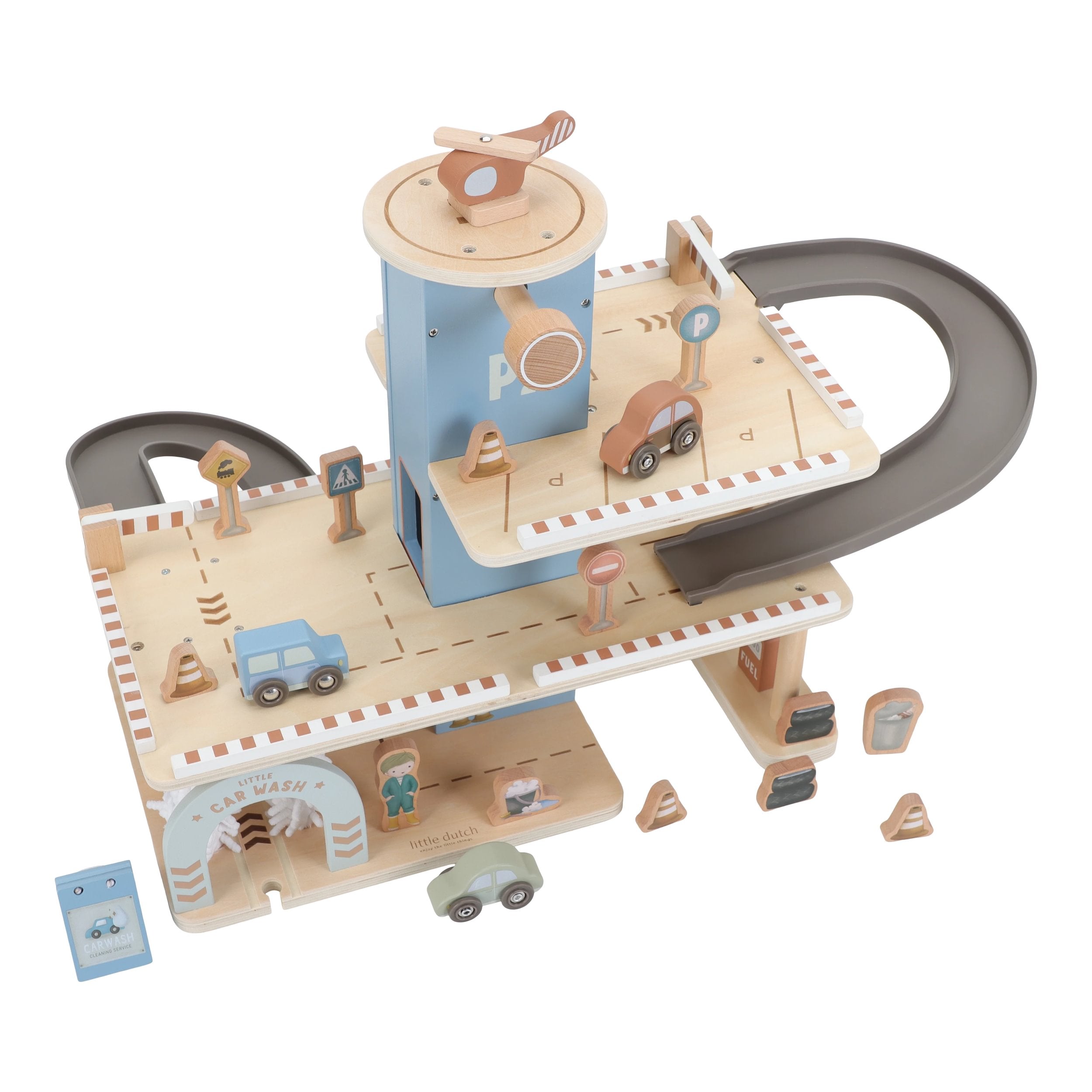 Wooden Play Garage | Wooden Vehicles – Little Dutch Aus
