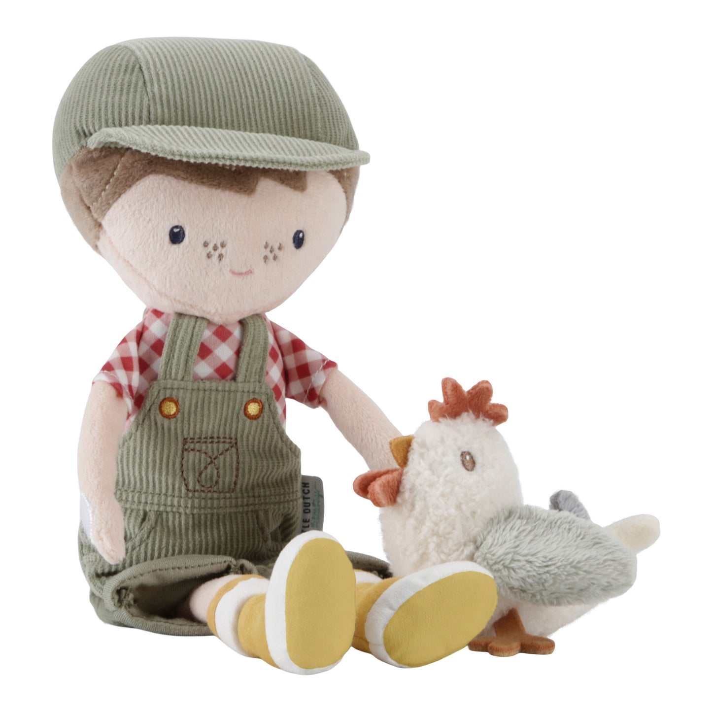 Little Dutch Plush Cuddle Doll Farmer Jim With Chicken 35cm Baby Toy