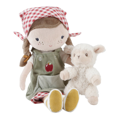 Cuddle Doll Farmer Rosa With Sheep 35cm