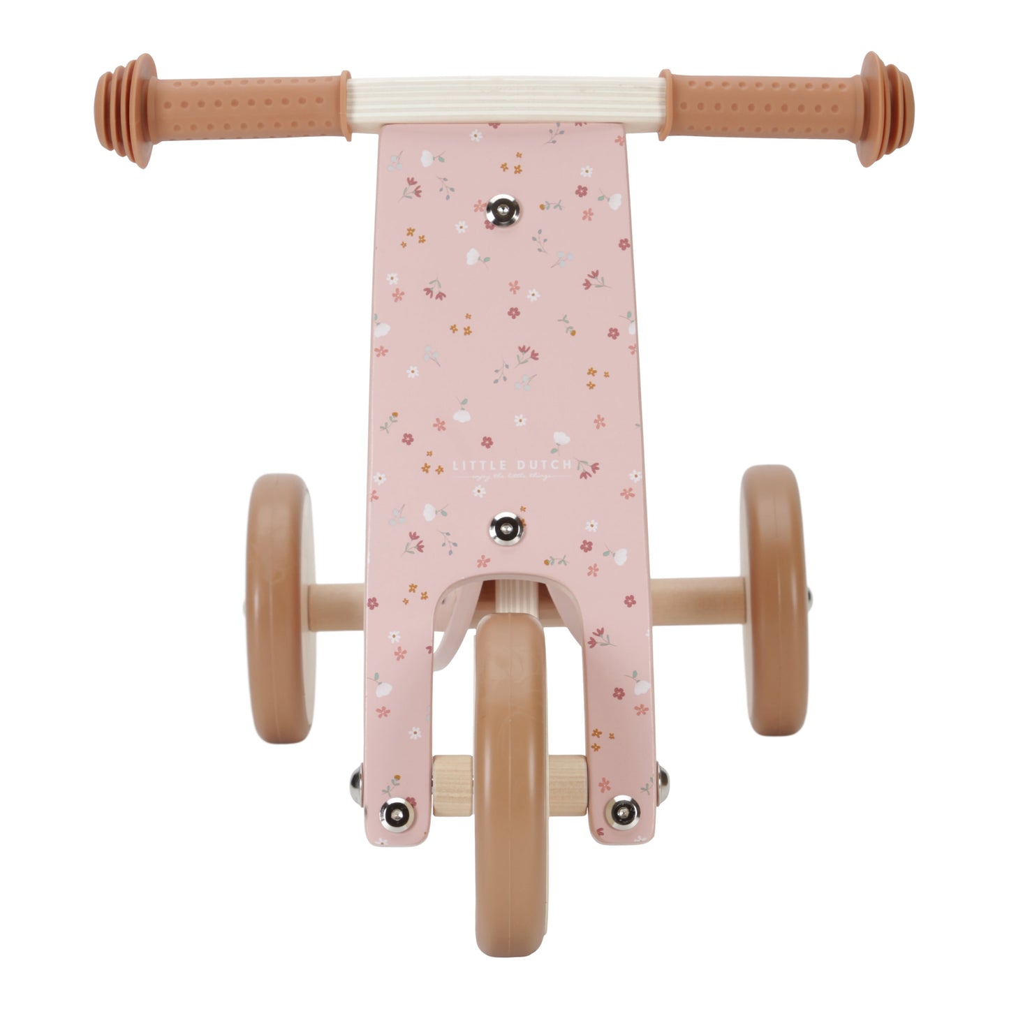 Little Dutch Wooden Tricycle With Rubber Handles - Pink