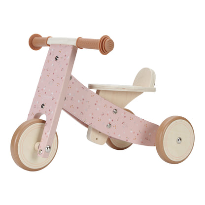 Little Dutch Wooden Tricycle With Rubber Handles - Pink