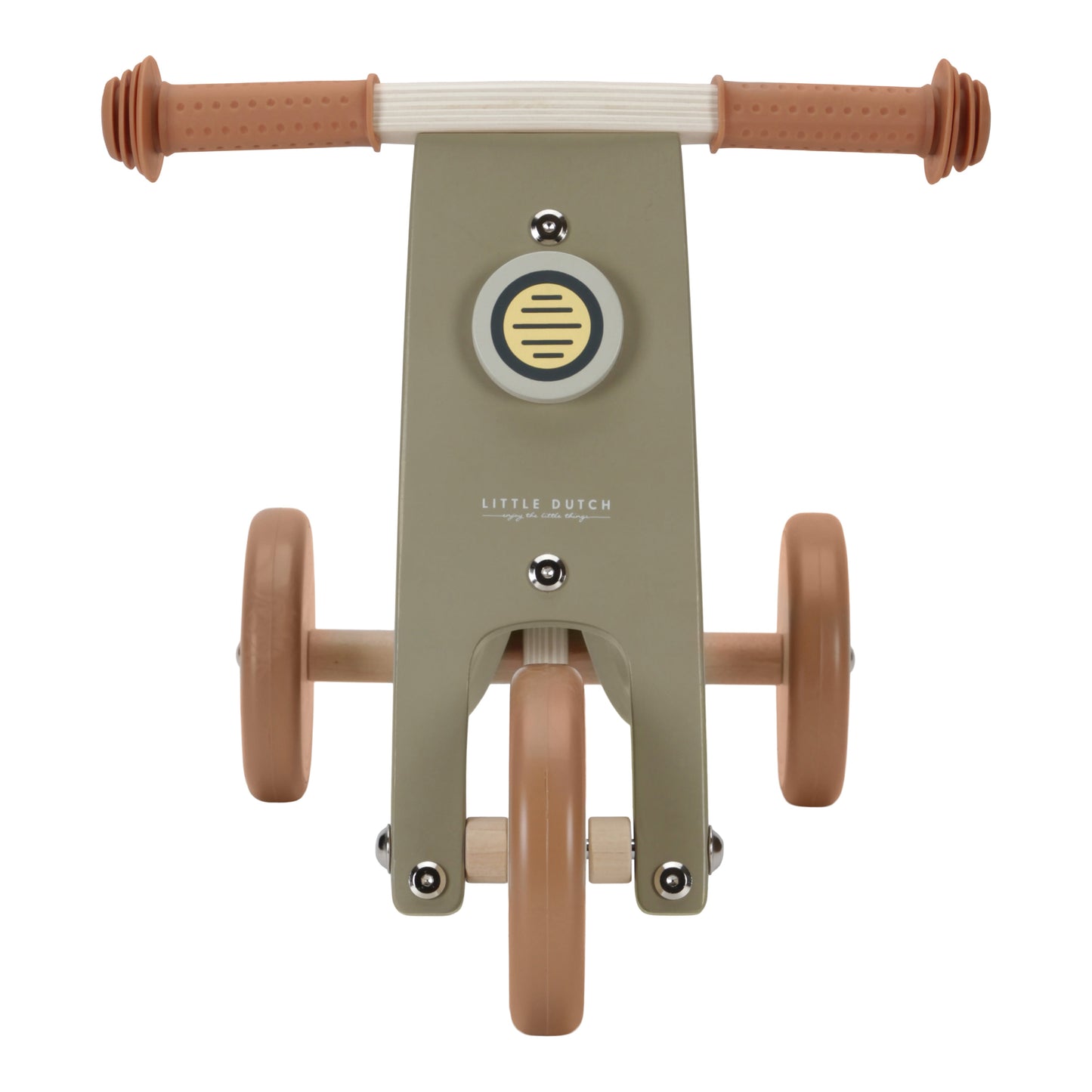 Little Dutch Wooden Tricycle With Rubber Handles - Olive