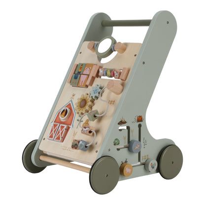 Little Dutch Little Farm Multi-Activity Wooden Baby Walker