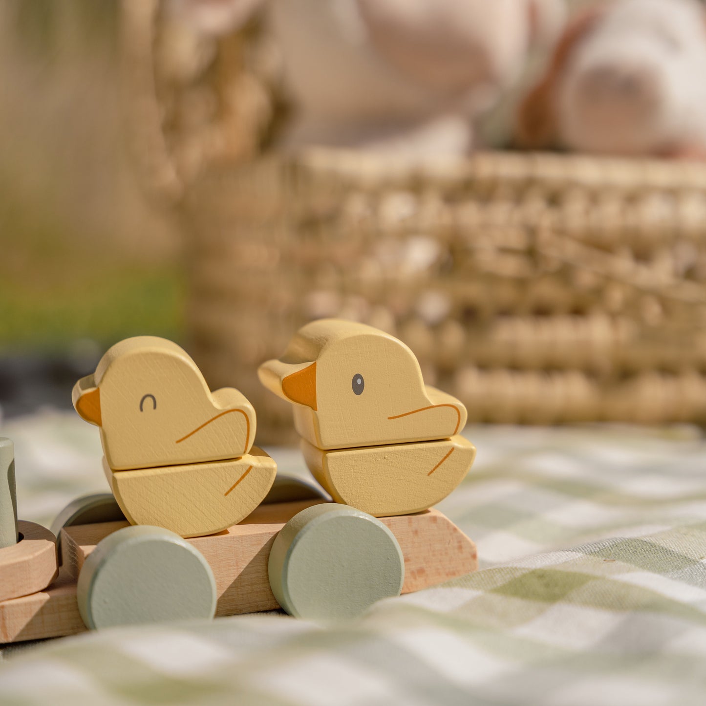 Little Dutch Little Farm Wooden Stacking Train Chicken Baby Toy