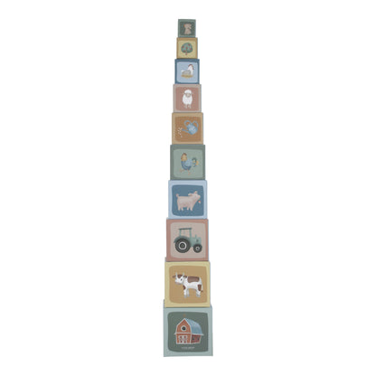 Little Farm Building Blocks Cardboard