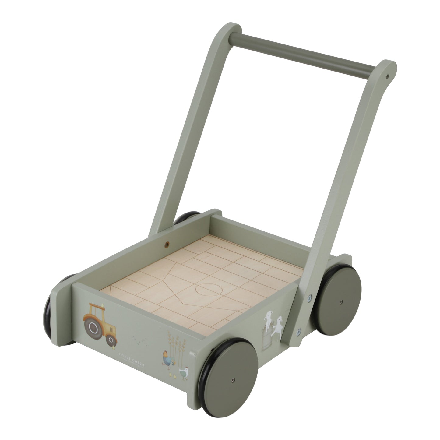 Little Dutch Little Farm Block Trolley Wooden Baby Walker