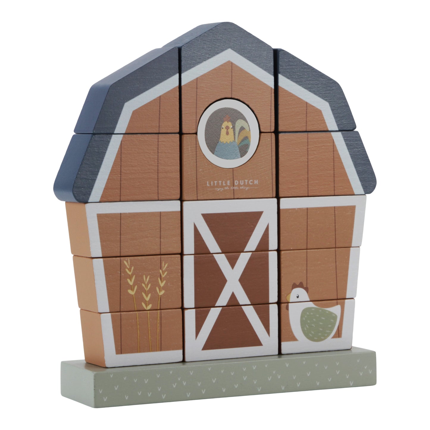 Little Dutch Little Farm Wooden Stacking Farmhouse Baby Toy