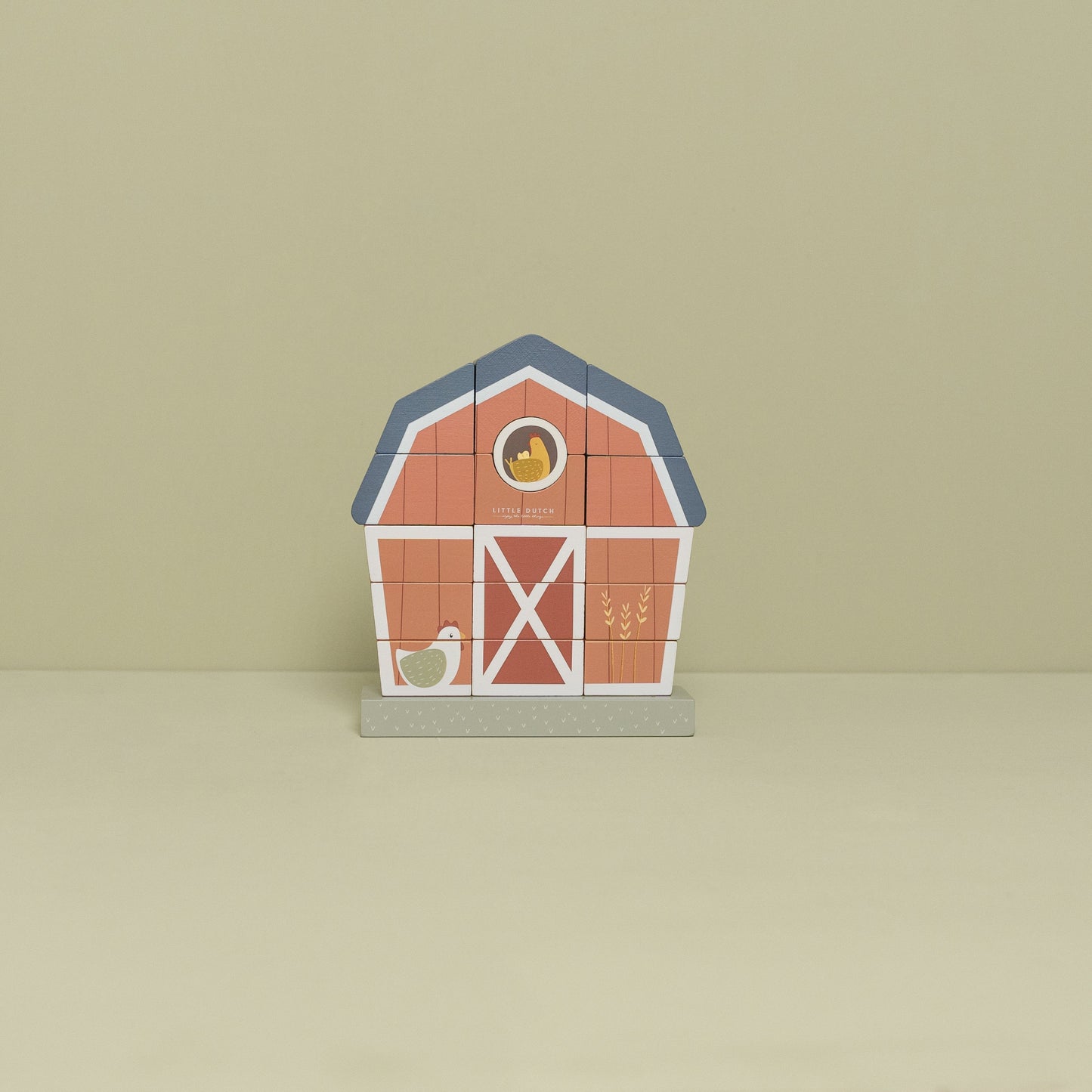 Little Dutch Little Farm Wooden Stacking Farmhouse Baby Toy