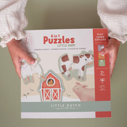 Little Dutch Little Farm 6 In 1 Puzzles