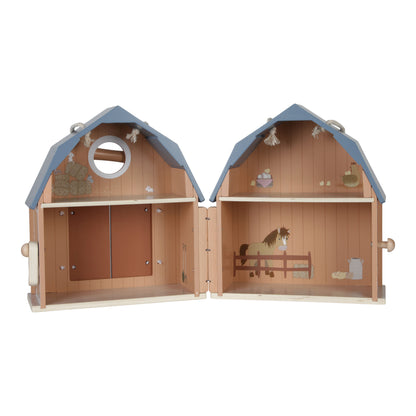 Little Dutch Little Farm Portable Farmhouse Kids Playhouse Barn