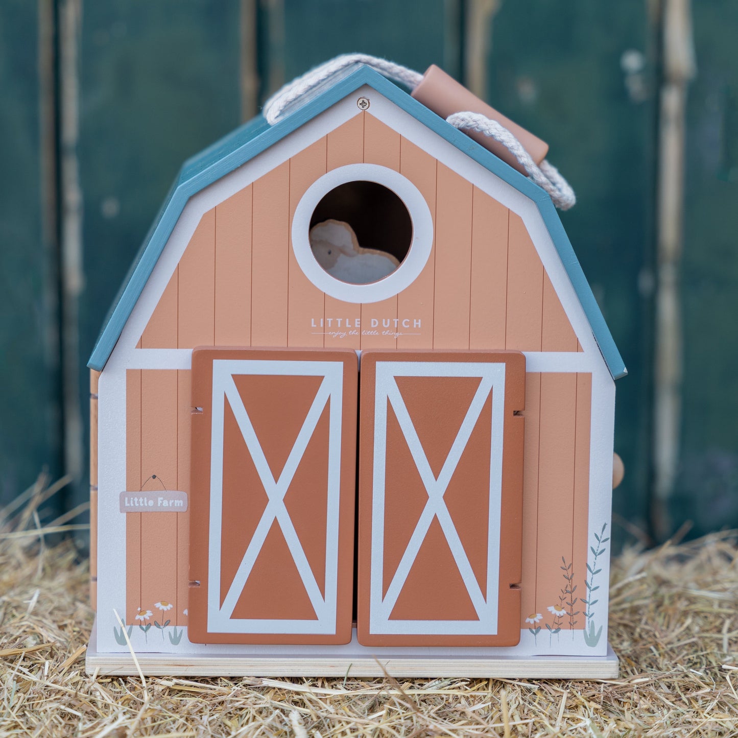 Little Dutch Little Farm Portable Farmhouse Kids Playhouse Barn