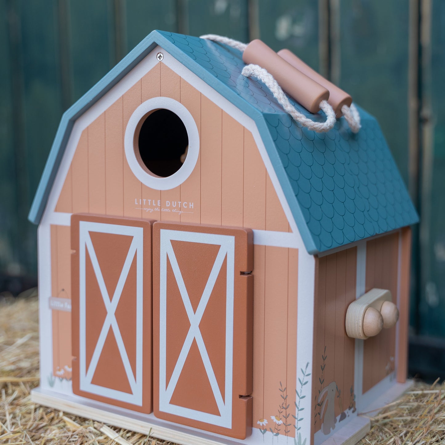 Little Dutch Little Farm Portable Farmhouse Kids Playhouse Barn