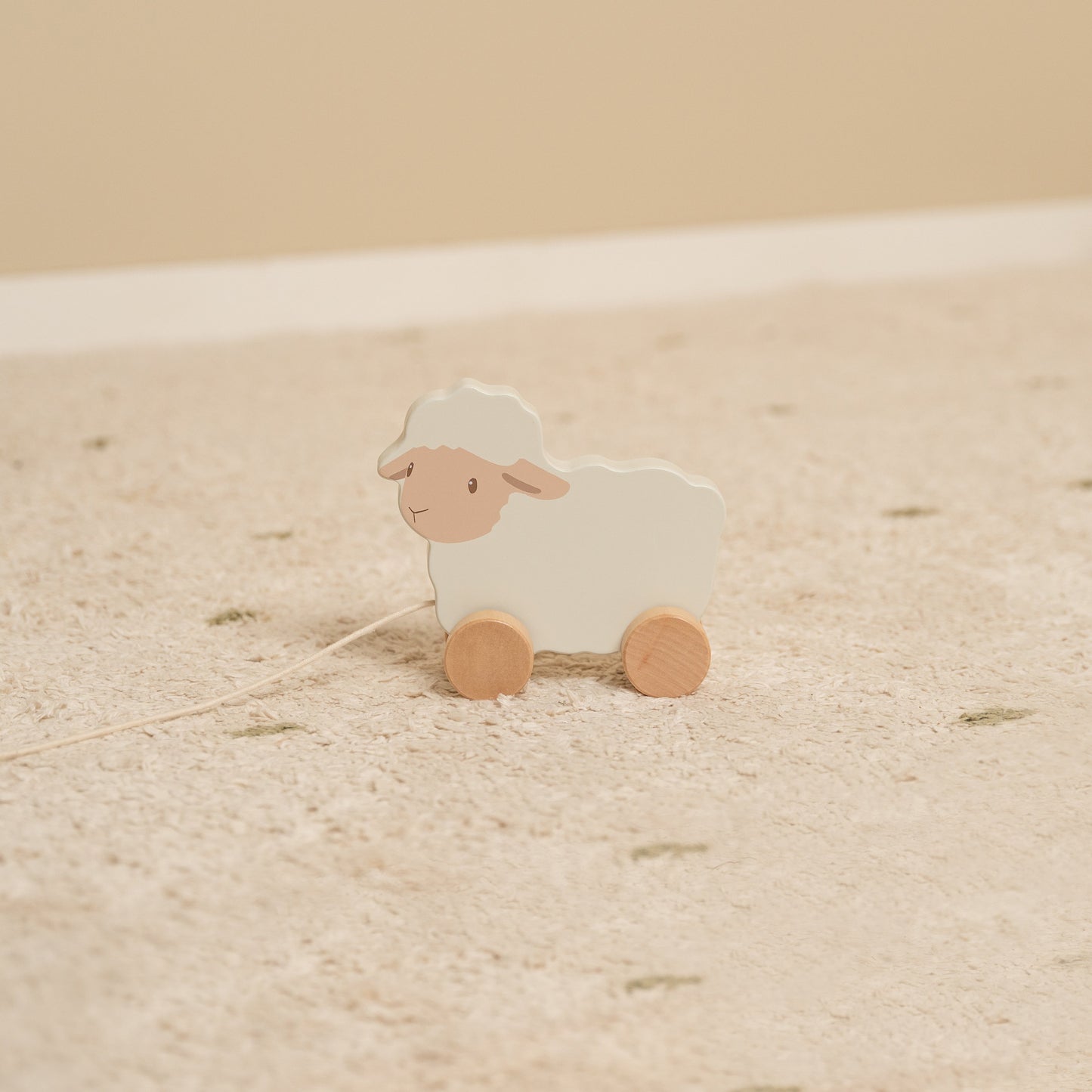 Little Dutch Little Farm Pull Along Wooden Sheep Toy