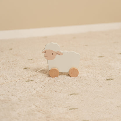 Little Dutch Little Farm Pull Along Wooden Sheep Toy