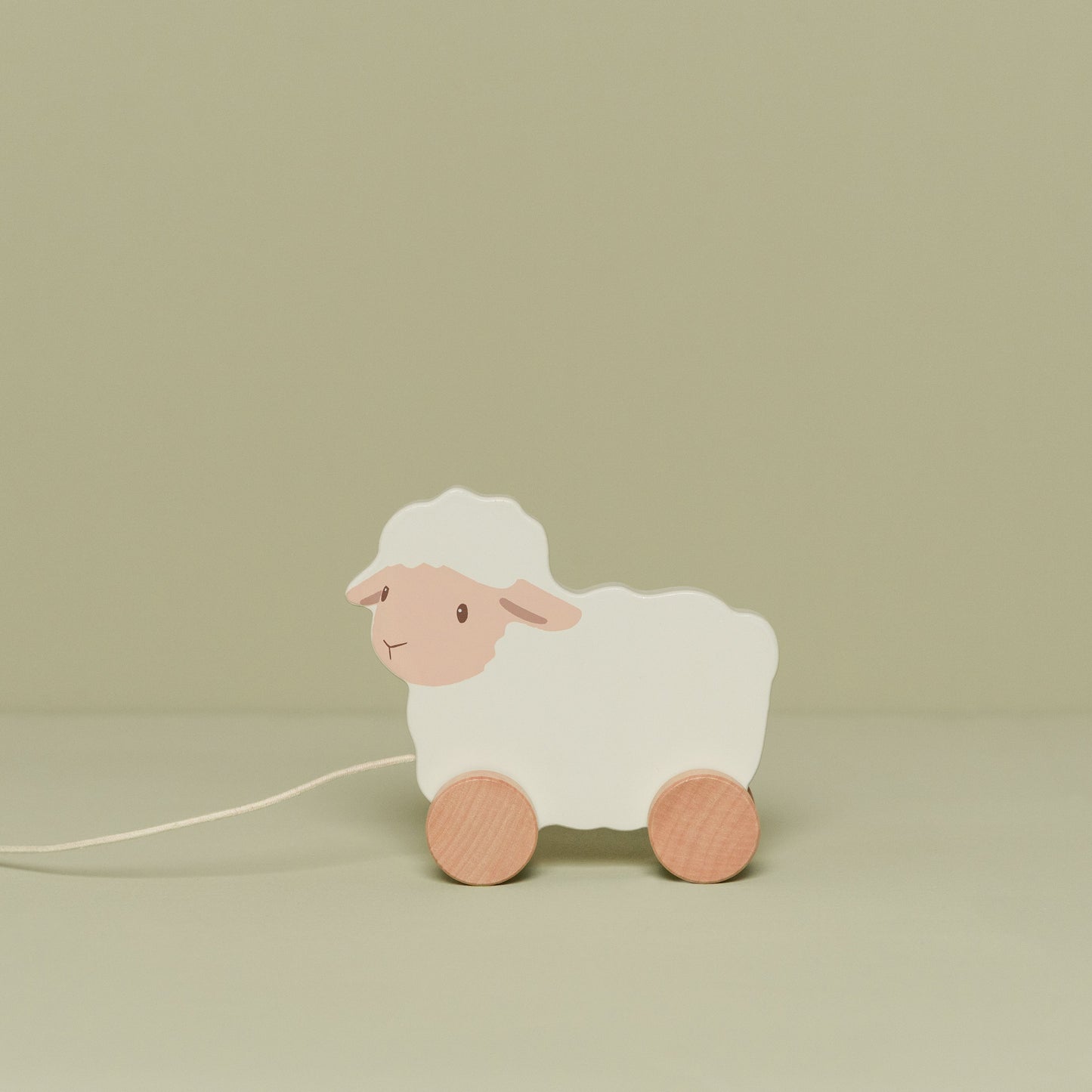 Little Dutch Little Farm Pull Along Wooden Sheep Toy