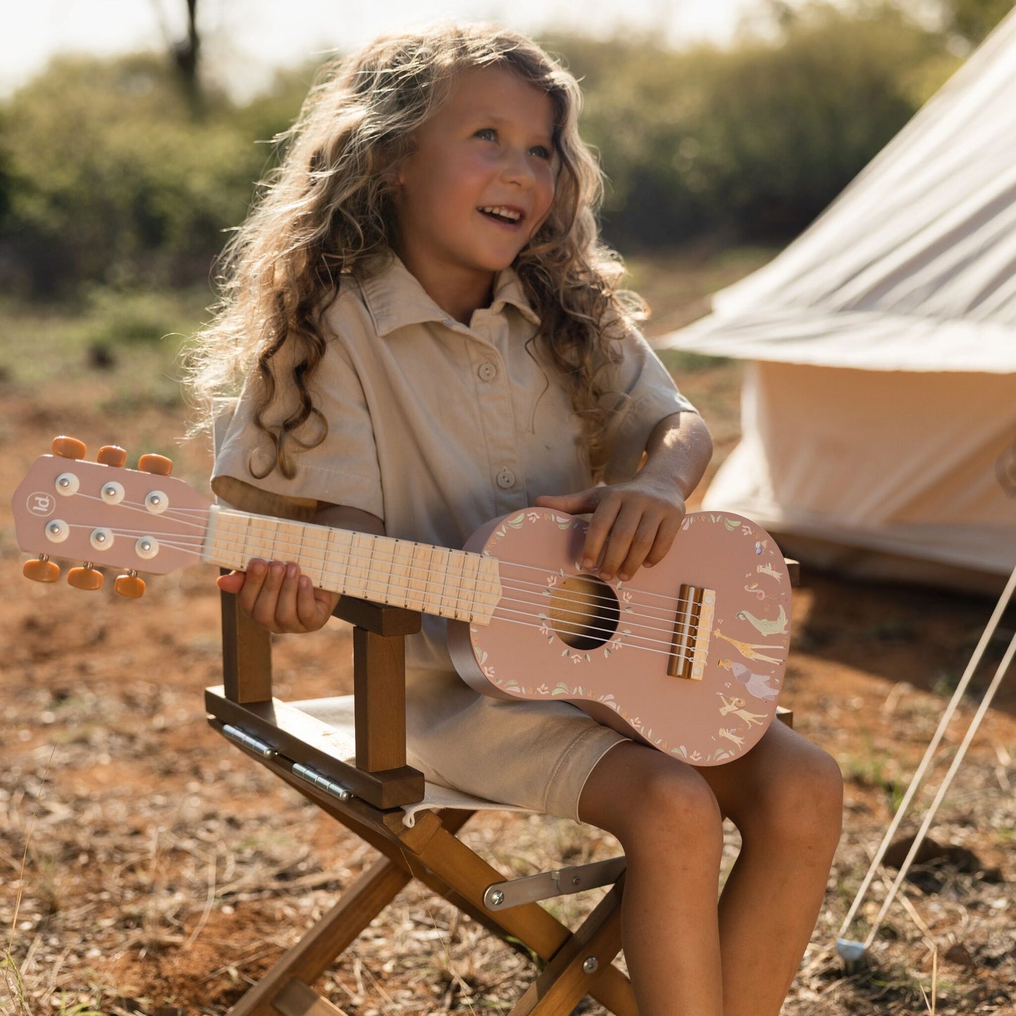 Wooden Guitar - Pink