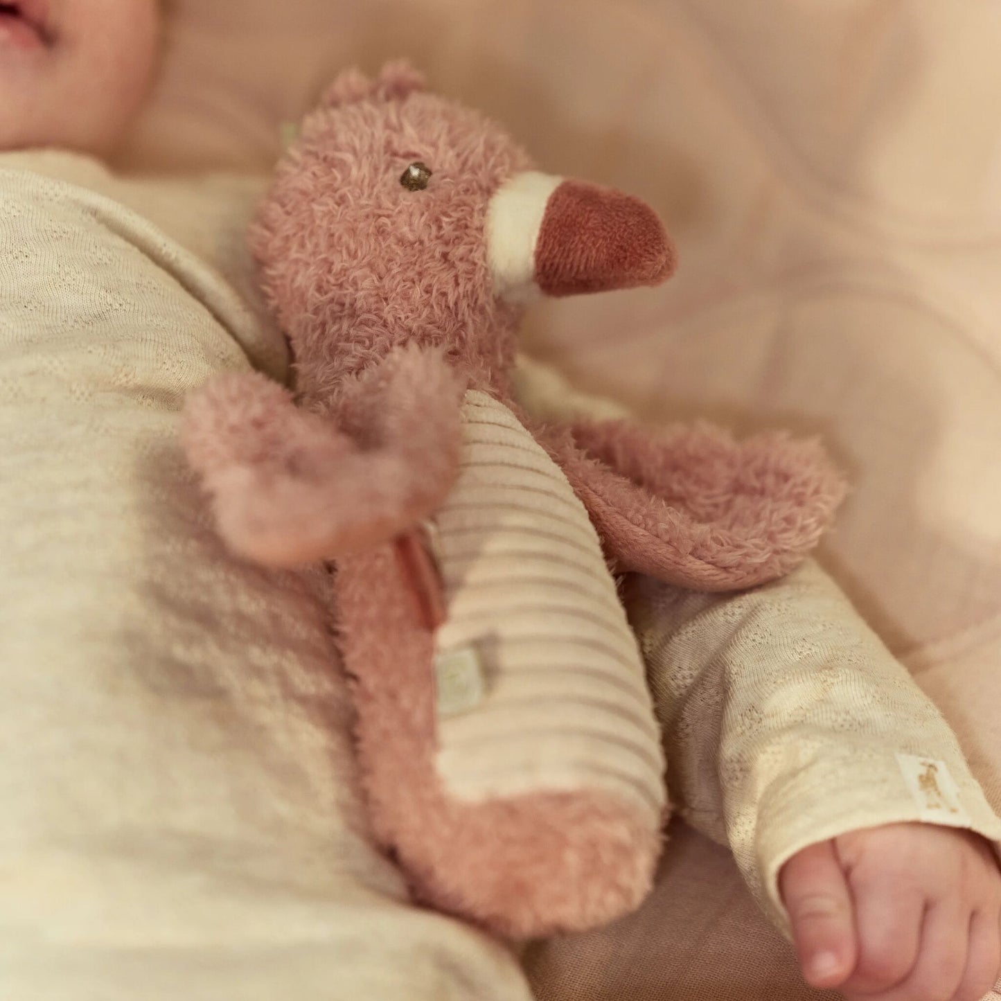 Squeaker with Rattle Flamingo