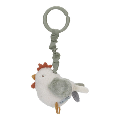 Little Dutch Little Farm Pull-and-Shake Chicken Plush Baby Toy