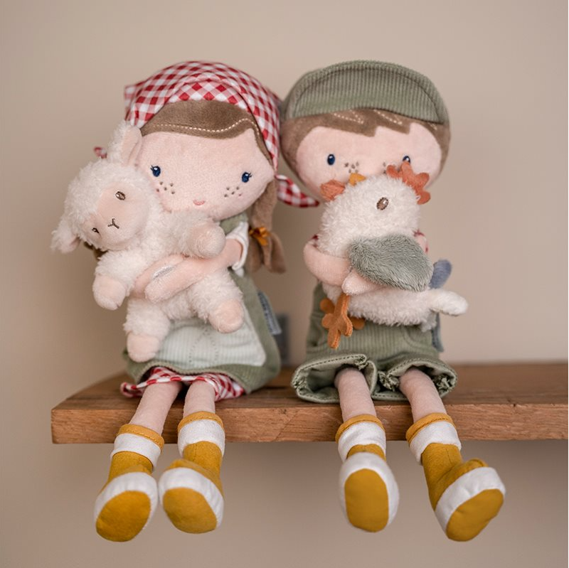 Cuddle Doll Farmer Rosa With Sheep 35cm