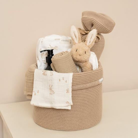 Little Dutch Knitted Storage Basket - Small - Beige