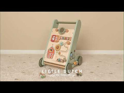 Little Dutch Little Farm Multi-Activity Wooden Baby Walker